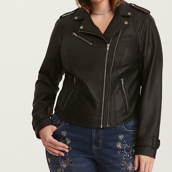 torrid Jackets & Blazers - Torrid Faux Leather Moto Jacket
